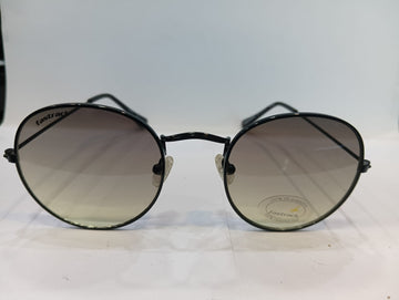 Shiny Black Round Unisex Sunglasses M259GR5V