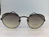 Shiny Black Round Unisex Sunglasses M259GR5V