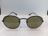 Shiny Black Round Unisex Sunglasses  M259GR6P