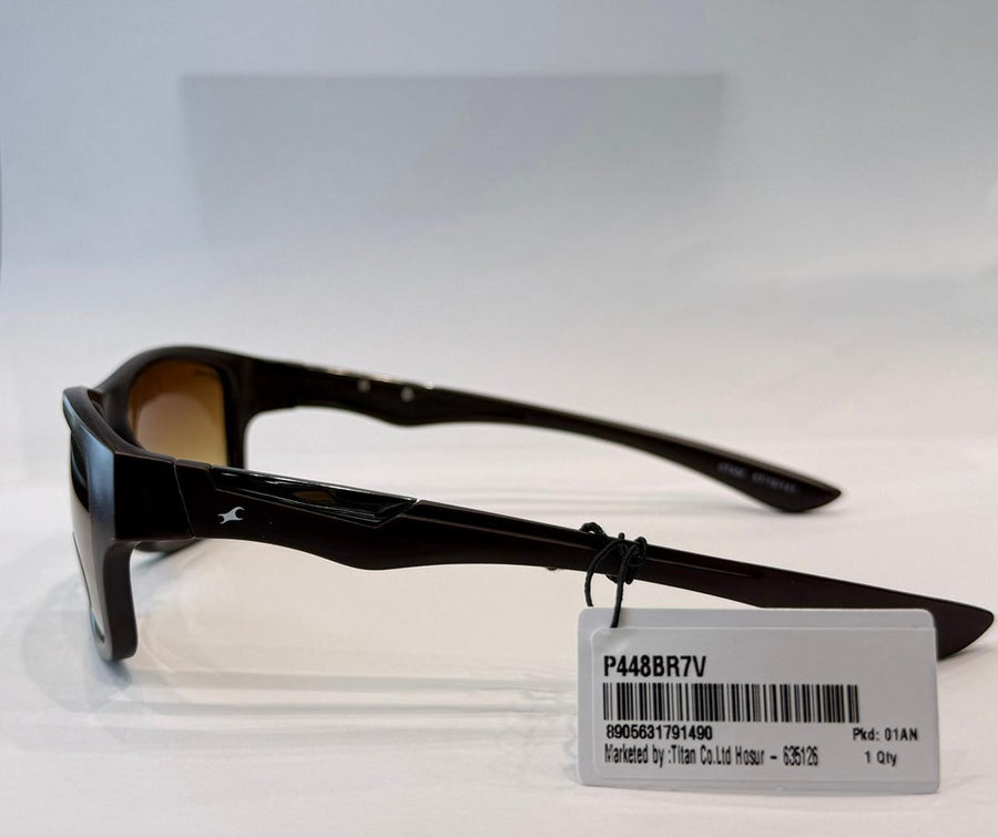 Brown Square Rimmed Sunglasses From Fastrack (P448BR7)
