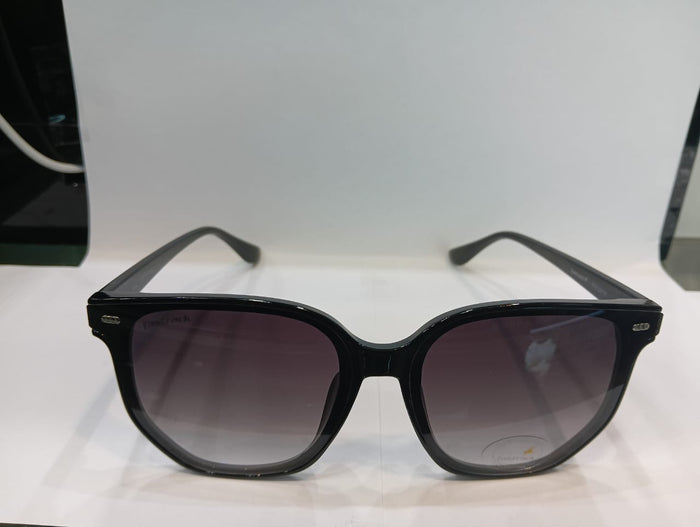 Black Round Unisex Sunglasses P471GY1V