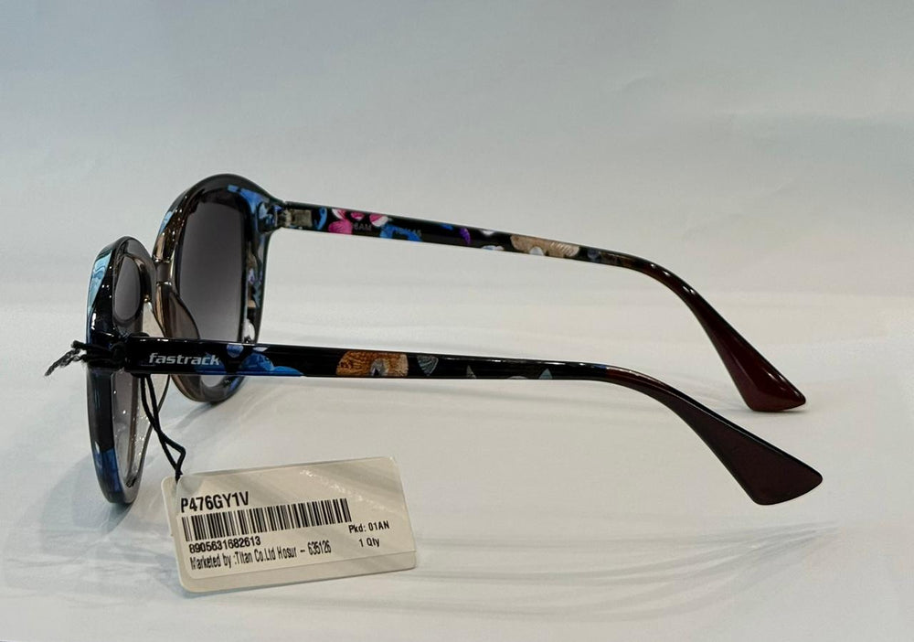 Grey Oval Rimmed Sunglasses(P476GY1)