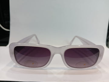 White Rectangle Unisex Sunglasses P478GY3PV