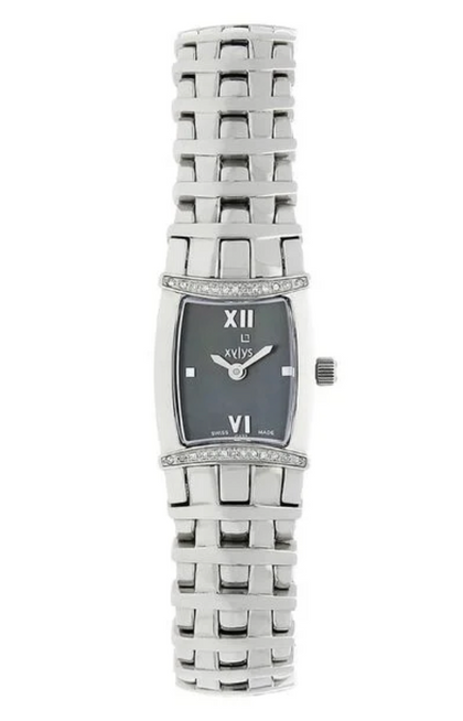 Xylys Quartz Analog Black Dial Metal Strap Watch for Women