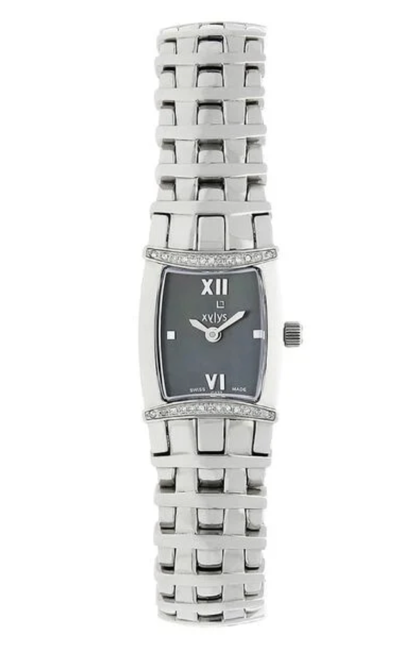 Xylys Quartz Analog Black Dial Metal Strap Watch for Women