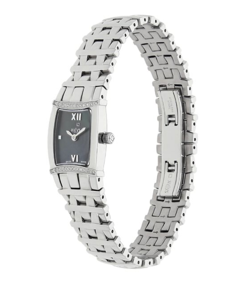 Xylys Quartz Analog Black Dial Metal Strap Watch for Women