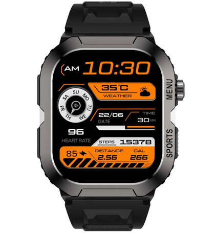 Fastrack Xtreme S1 with 1.43cm AMOLED Display, Rugged Design, SingleSync BT Calling, Functional Crown with Black Strap 38193KP01