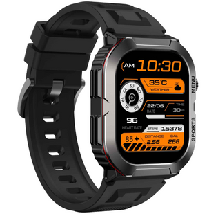 Fastrack Xtreme S1 with 1.43cm AMOLED Display, Rugged Design, SingleSync BT Calling, Functional Crown with Black Strap 38193KP01