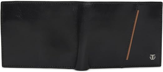 Titan Black Bifold Leather RFID Protected Wallet for Men