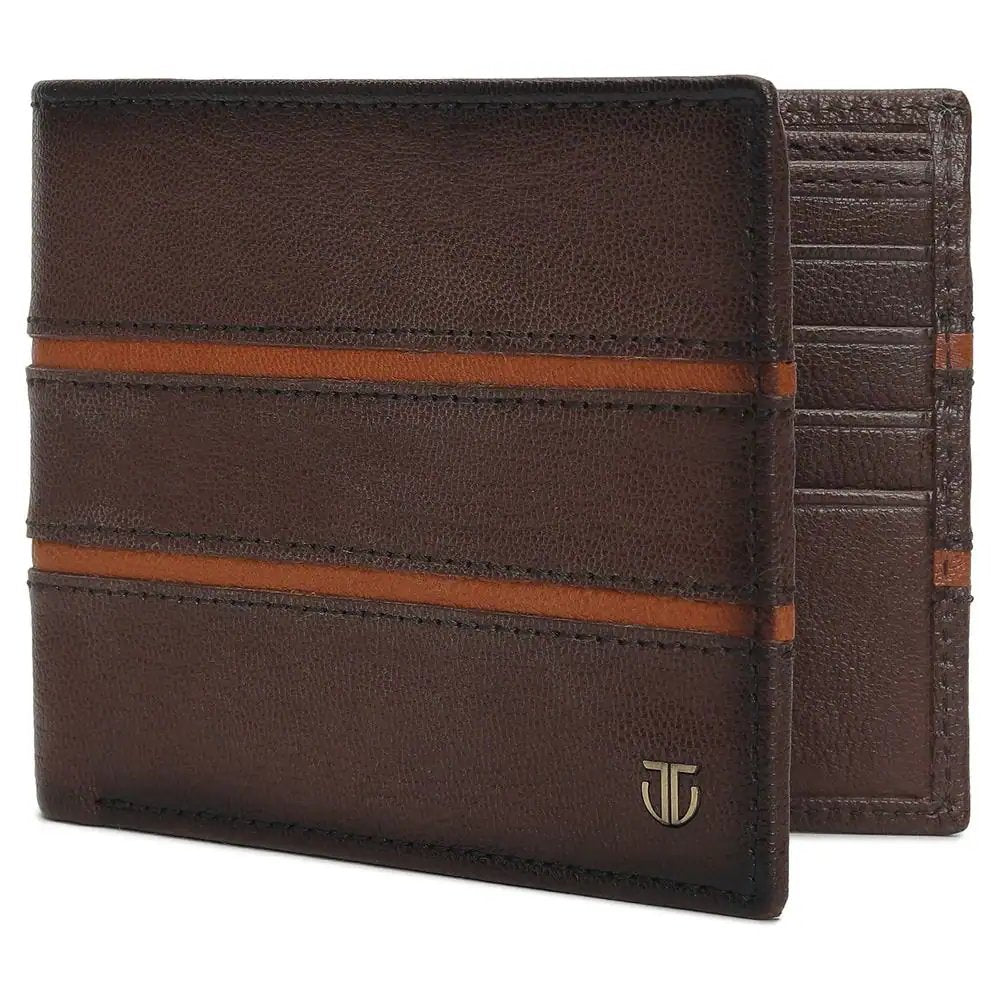 Titan Brown Bifold Leather RFID Protected Wallet for Men