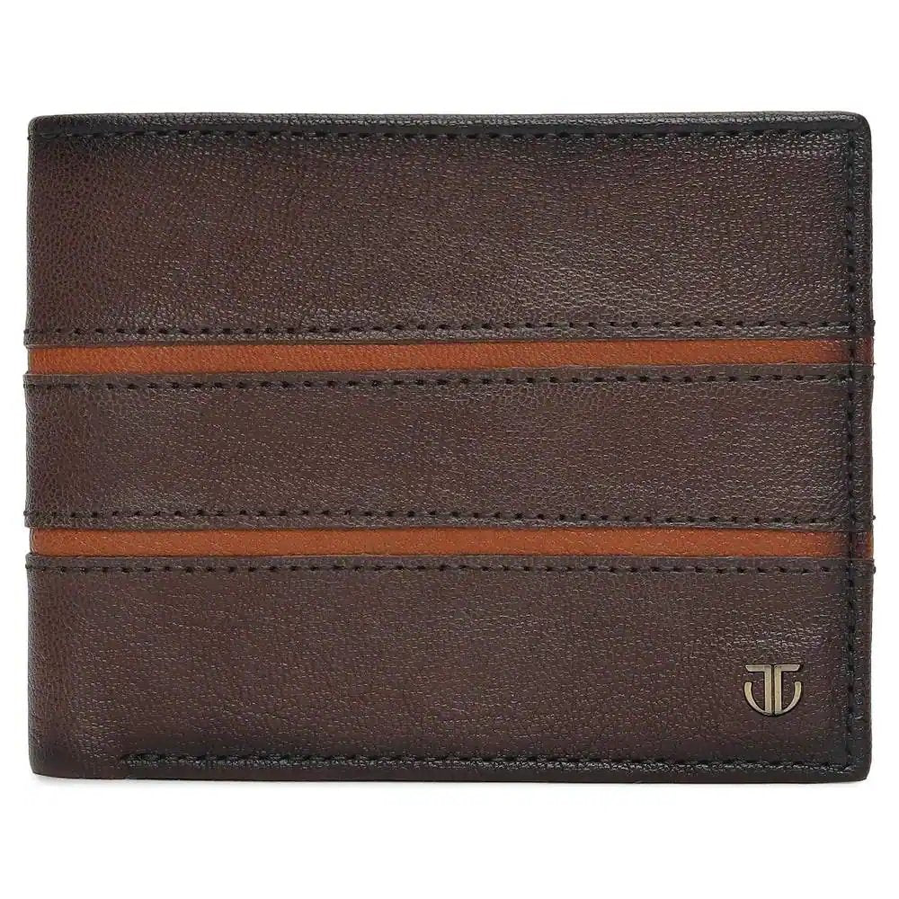 Titan Brown Bifold Leather RFID Protected Wallet for Men