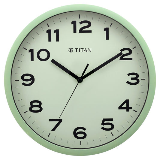 Contemporary Light Green Wall Clock with Silent Sweep Technology - 30 cm x 30 cm (Medium)