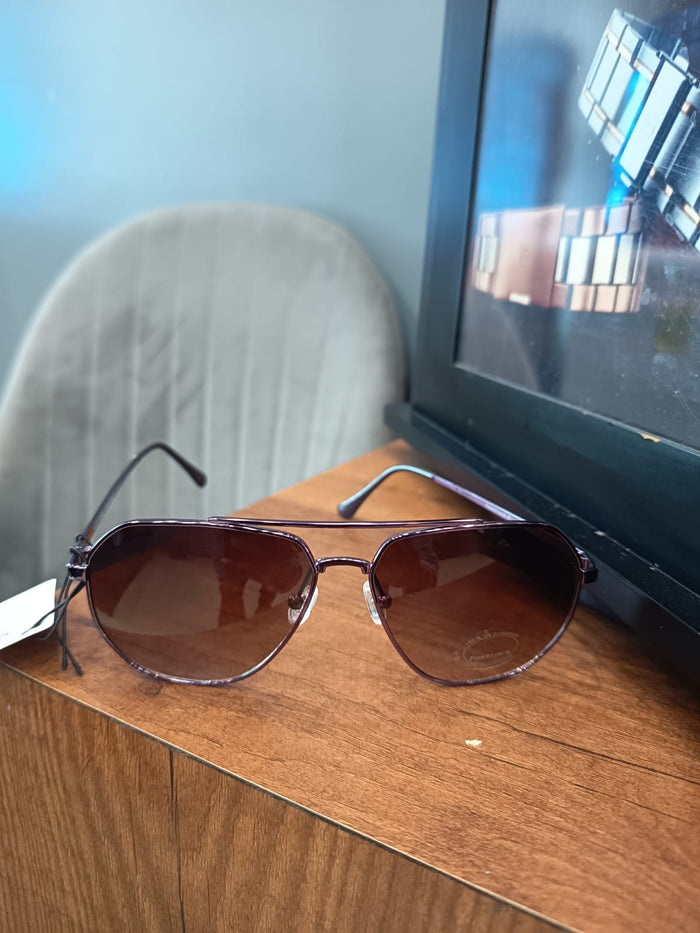 Brown Aviator Men Sunglasses
