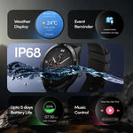 Titan Fastrack Jupiter Flex Smartwatch, 1.38 inches Ultra VU Display, Black 38165PP01