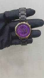 Fastrack All Nighters Quartz Analog Purple Dial Stainless Steel Strap Watch for Girls